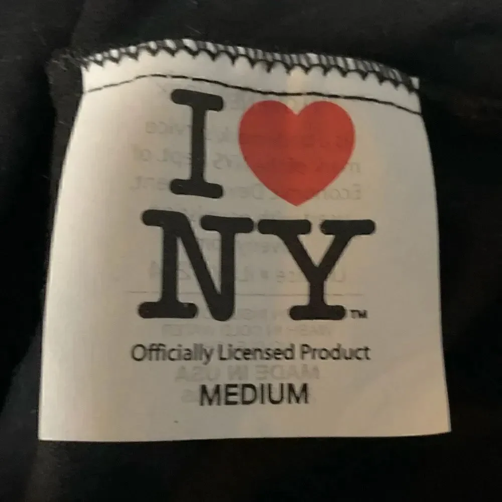 I ❤️ NY Black Doggie Hoodie Sz M